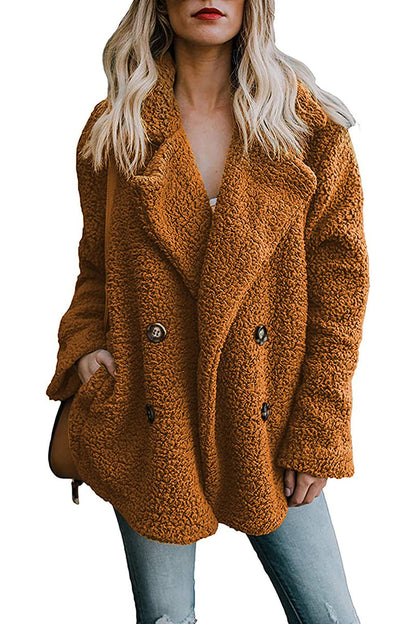 zeagoo womens faux fur coat fuzzy cardigan warm fleece jacket long sleeve oversized winter outwear pockets coat