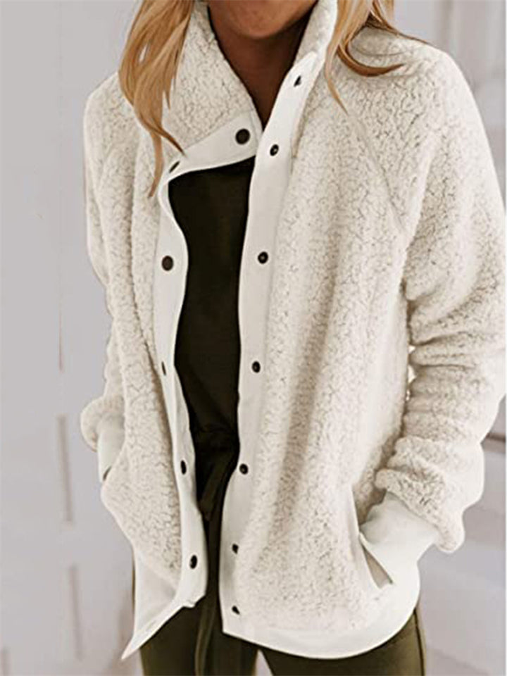 Casual Style Solid Color Loose Button Sweater Coat Shopvhs.com